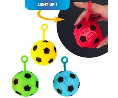 Trendhaus Take Action - Pirštų kamuoliukas su šviesa - Futbolo kamuolys (6.2 cm) (1 vnt., 4 dizainai)