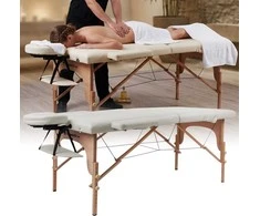 2-Section Wooden Massage Table inSPORTline Orashi (186 × 60 × 62.5–85.5 cm)