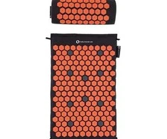 Masažinio akupresūros kilimėlio ir pagalvėlės rinkinys HMS Premium AKM01, juodas
