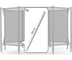 Apsaugos tinklo Comfort apatinis vamzdis Berg + spyruoklinis laikiklis, 108cm