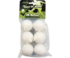 Balti stalo futbolo kamuoliukai Buffalo 36 mm, 6 vnt.