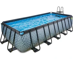 EXIT Stone baseinas 540x250x122 cm su filtravimo siurbliu, pilkas
