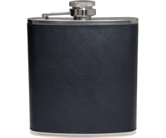 BasicNature Hip flask 'Leather'