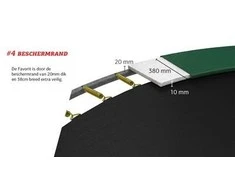 Batutas BERG Ultim Favorit Regular - 280 cm, žalias, su saugos tinklu Comfort
