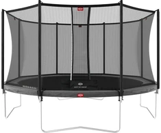 Batutas su tinklu BERG Favorit Regular 430, pilkas, su saugos tinklu Comfort