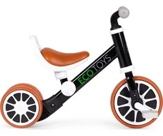 2in1 dviratis su pedalais ir bėgimo funkcija, juodas – ECOTOYS
