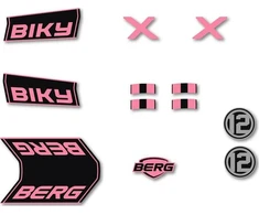 Berg Biky lipdukų rinkinys Retro Rožinė