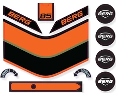 Berg Buzzy 2-in-1 lipdukų rinkinys Retro Žalias