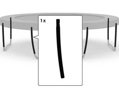 Berg Champion/Elite - Middle post (Curved,Juodas)