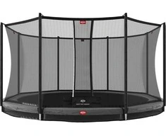 BERG Favorit InGround 380 Pilkas + apsauginis tinklas Comfort