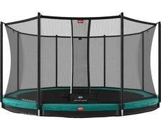 BERG Favorit InGround 380 Žalias + apsauginis tinklas Comfort