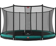 Batutas BERG Favorit InGround 380 Žalias su apsauginiu tinklu Comfort