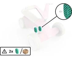 BERG GO² Rožinė - Pedal (2x)