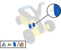 BERG GO² SparX geltonas pedalas (2 vnt.)