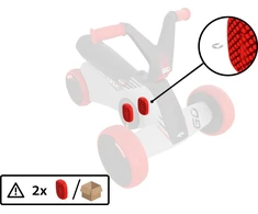 BERG GO² SparX Raudona pedalas (2 vnt.)