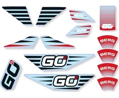 BERG GO² SparX Raudona - Sticker set