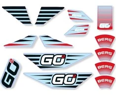 BERG GO² SparX Raudona - Sticker set