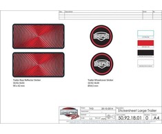 Berg Large Trailer - Sticker set