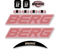 Berg MOOV 12 - Stickerset Retro Rožinė