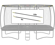 Berg Apsauginio tinklo stovo vamzdžių komplektas Ultim Safety Net DLX XL 410