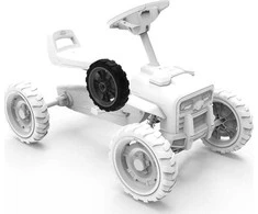 Berg Wheel 9x2 Cross - Pilkas/Juodas Rear Left
