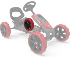Berg Wheel juodas-red 10x2,5 rear left