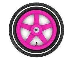 Berg Wheel pink 12.5x2.25-8 slick (baltas striping)