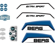 Berg XL Frame - Sticker set Basic/Extra Mėlyna