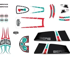 Berg XL rėmo lipdukų rinkinys Race