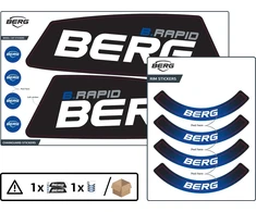 Berg XL/XXL rėmo lipdukų rinkinys B.Rapid Mėlyna