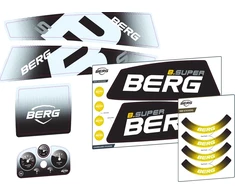 Berg XL/XXL rėmo lipdukų rinkinys B.Super, geltonas