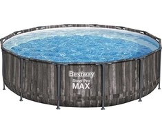 Bestway baseinų komplektas Steel Pro Max 427 medžio imitacija