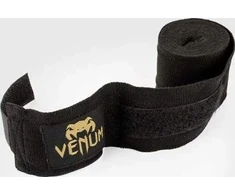 Bokso bandažai Venum Kontact, 4,5 m, juodi/auksiniai