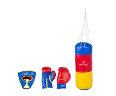 Bokso maišas + galvos apsauga + pirštinės Spartan 1kg