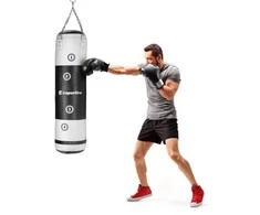 Bokso maišas inSPORTline Robkin 120 x 35 cm - Juodas-Baltas