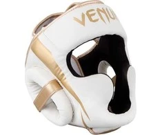 Bokso šalmas Venum Elite - Baltas/Gold