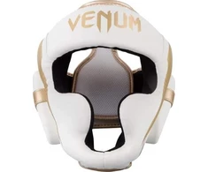 Bokso šalmas Venum Elite - Baltas/Gold