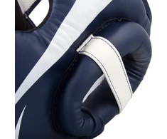 Bokso šalmas Venum Elite - Baltas/Navy Mėlyna