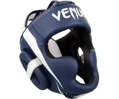 Bokso šalmas Venum Elite - Baltas/Navy Mėlyna