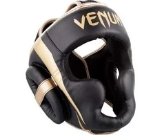 Bokso šalmas Venum Elite - Juodas/Gold