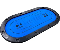 Buffalo foldable poker table top with cup holders