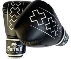 "Buffalo Outrage" bokso pirštinės juodai baltos 10oz