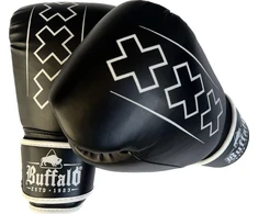 "Buffalo Outrage" bokso pirštinės juodai baltos 16oz
