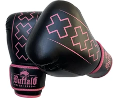 Buffalo Outrage bokso pirštinės, juodos ir rožinės, 10 oz