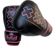 Bokso pirštinės Buffalo Outrage, juodos ir rožinės, 12 oz