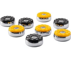 Buffalo Shuffleboard pucks set 4 x juodas and 4 x yellow