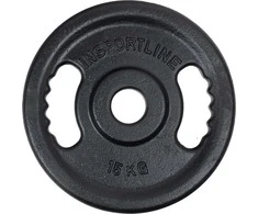 Cast Iron Olympic Weight Plate inSPORTline Castblack OL 15 kg 50 mm