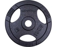 Cast Iron Olympic Weight Plate inSPORTline Hamerton Juodas 15 kg, 50 mm