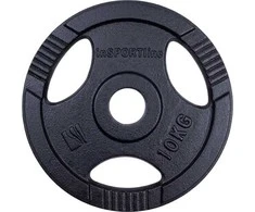 Cast Iron Olympic Weight Plate inSPORTline Hamerton Juodas 10 kg, 50 mm