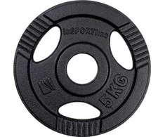 Cast Iron Olympic Weight Plate inSPORTline Hamerton Juodas 5kg, 50 mm
